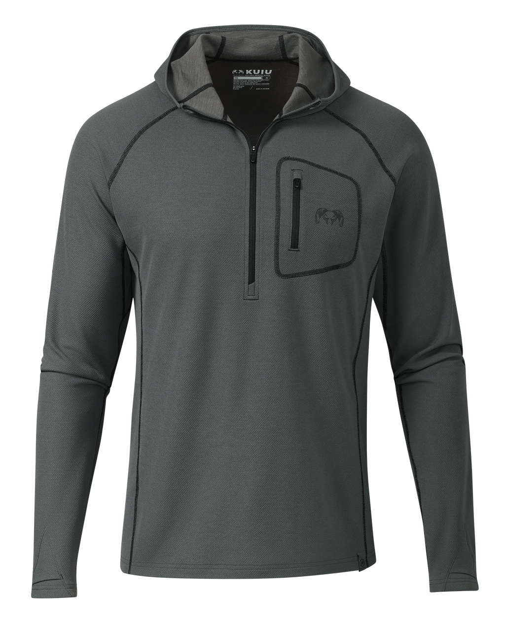 PRO Merino 200 Zip-T Hoodie | Gunmetal