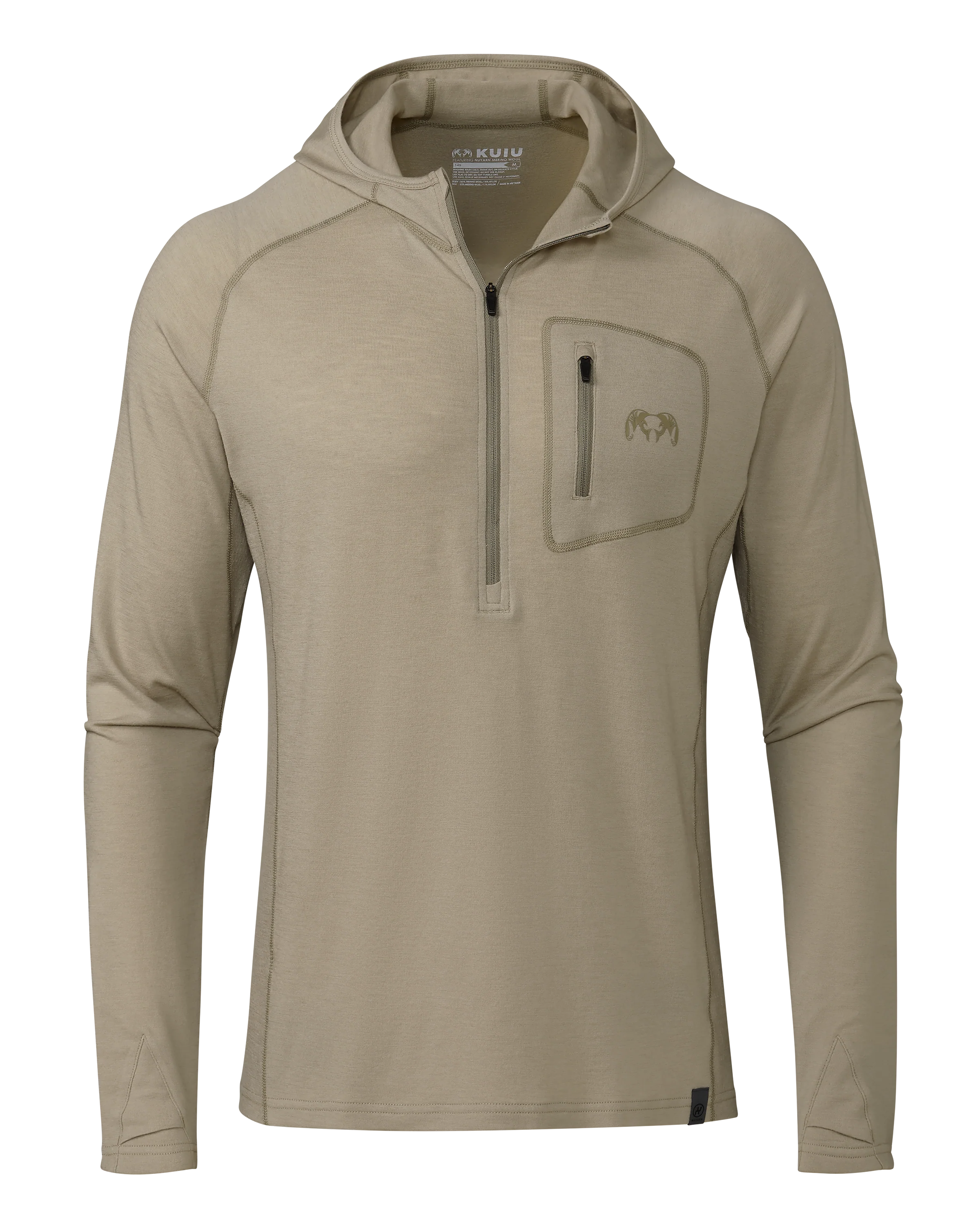 ULTRA Merino 145 Zip-T Hunting Hoodie | Bone