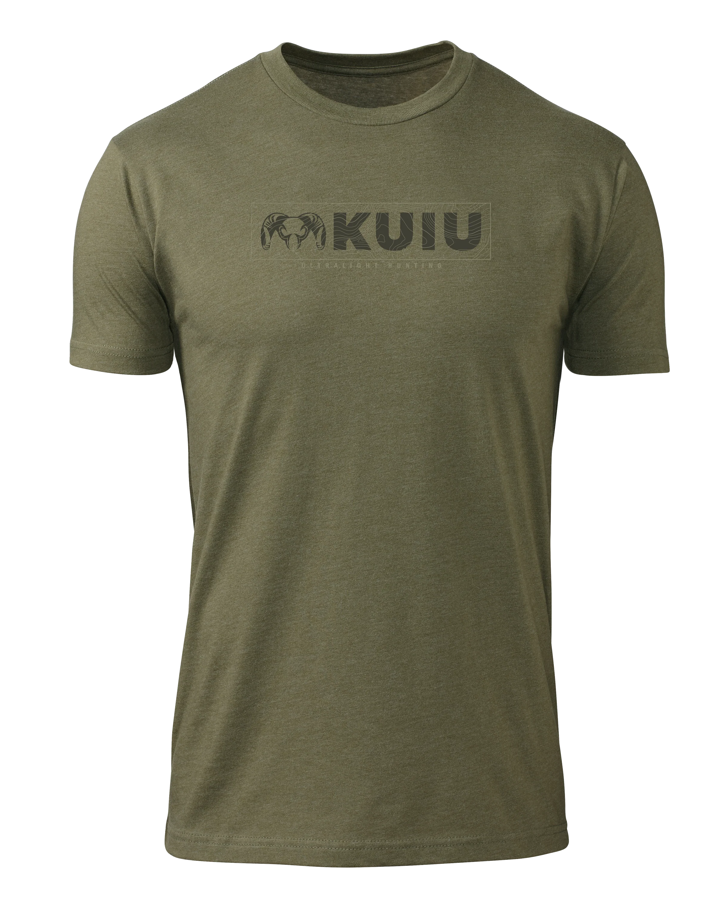 KUIU Topo Block Logo T-Shirt | Military Green