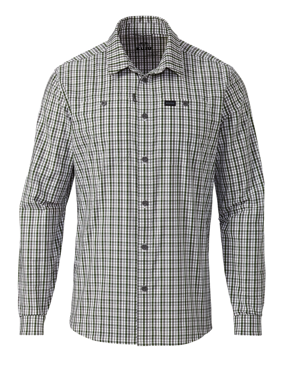 Borrego LS Shirt | Mini Cross Check Verde Plaid