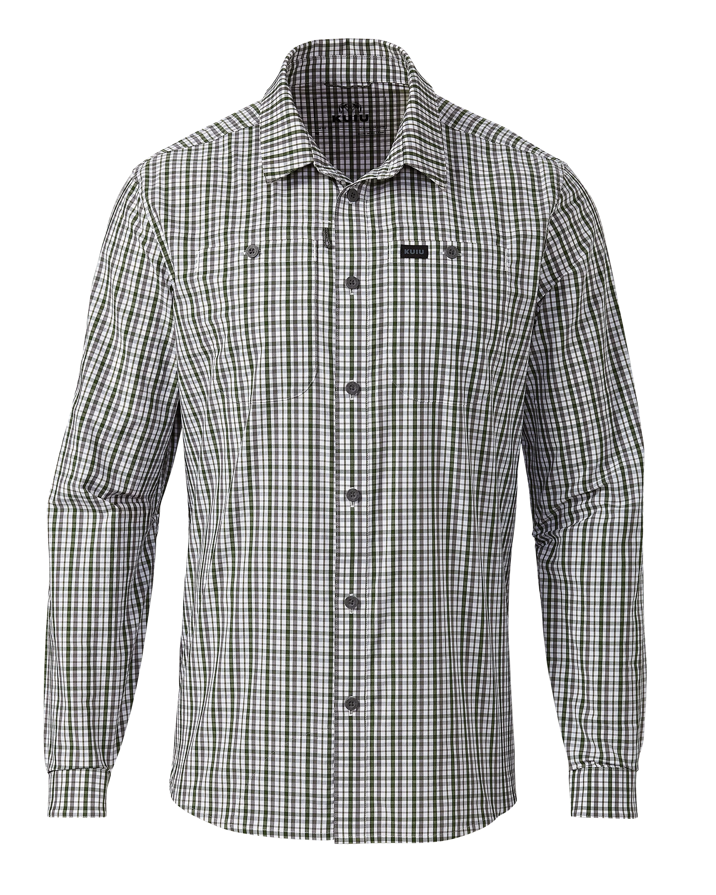 Borrego LS Shirt | Mini Cross Check Verde Plaid