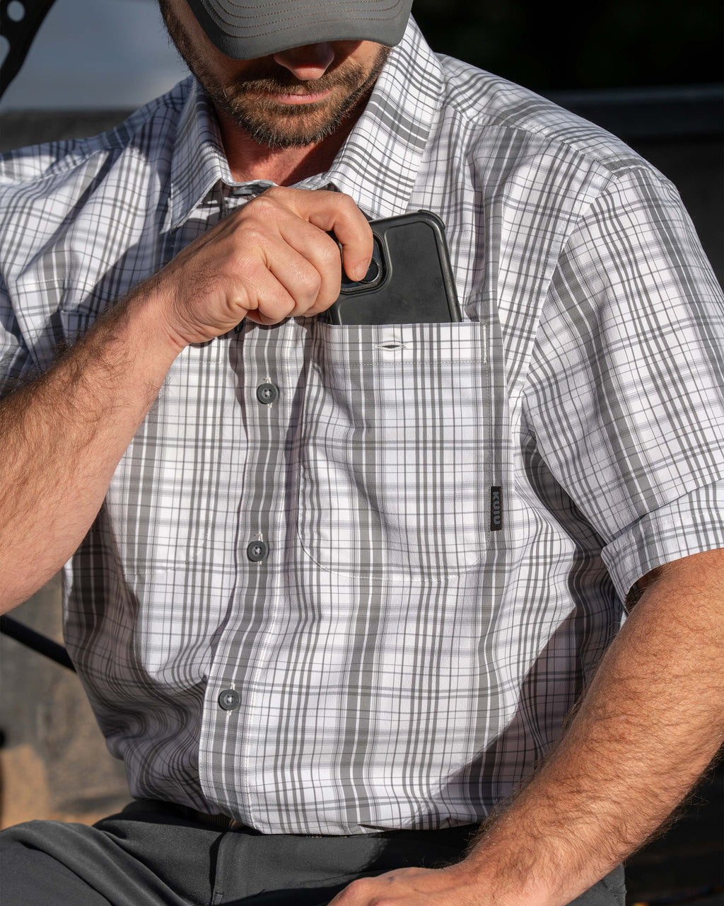 Borrego SS Shirt | Sand Plaid