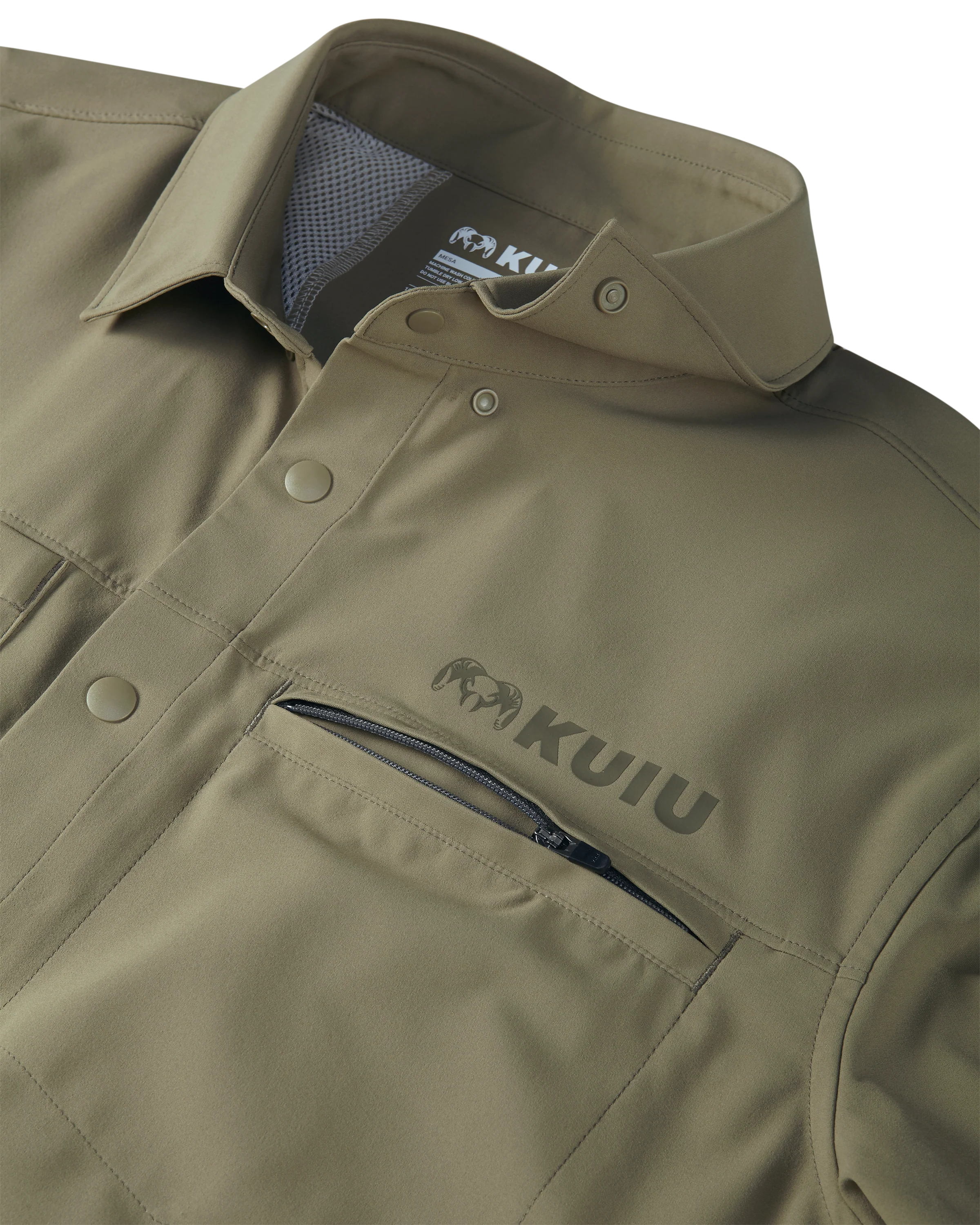 Mesa Vented LS Snap Shirt | Khaki