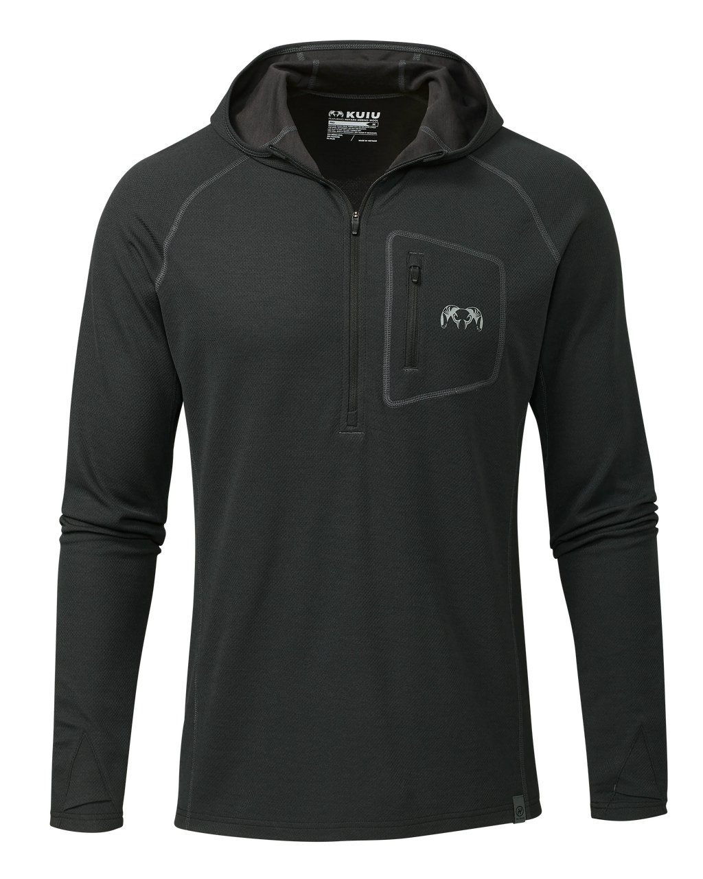 PRO Merino 200 Zip-T Hoodie | Black