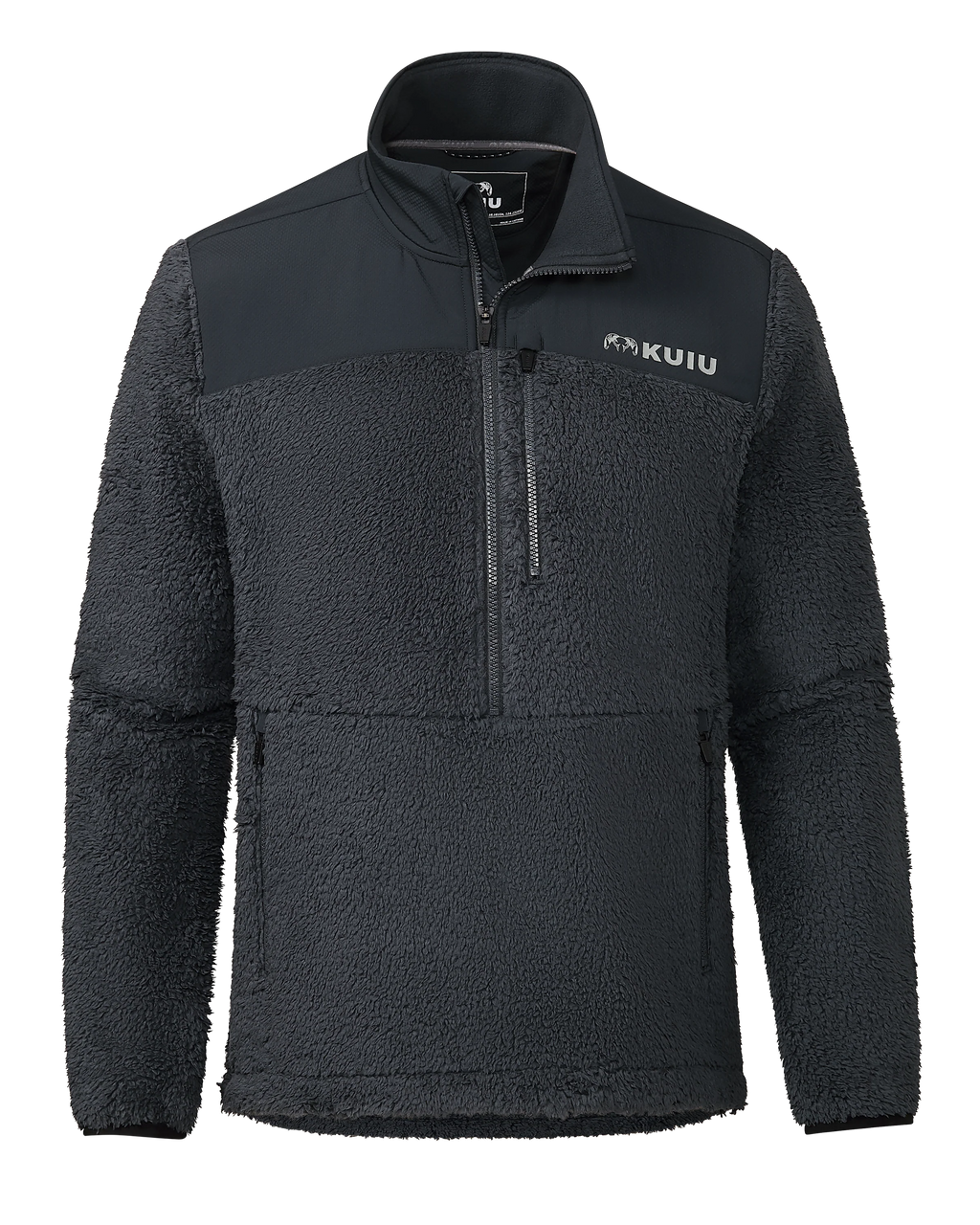 Sherpa Fleece Zip Pullover | Nightfall