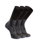 StrongWool Hybrid Crew Sock 3-Pair Pack | Grey Green