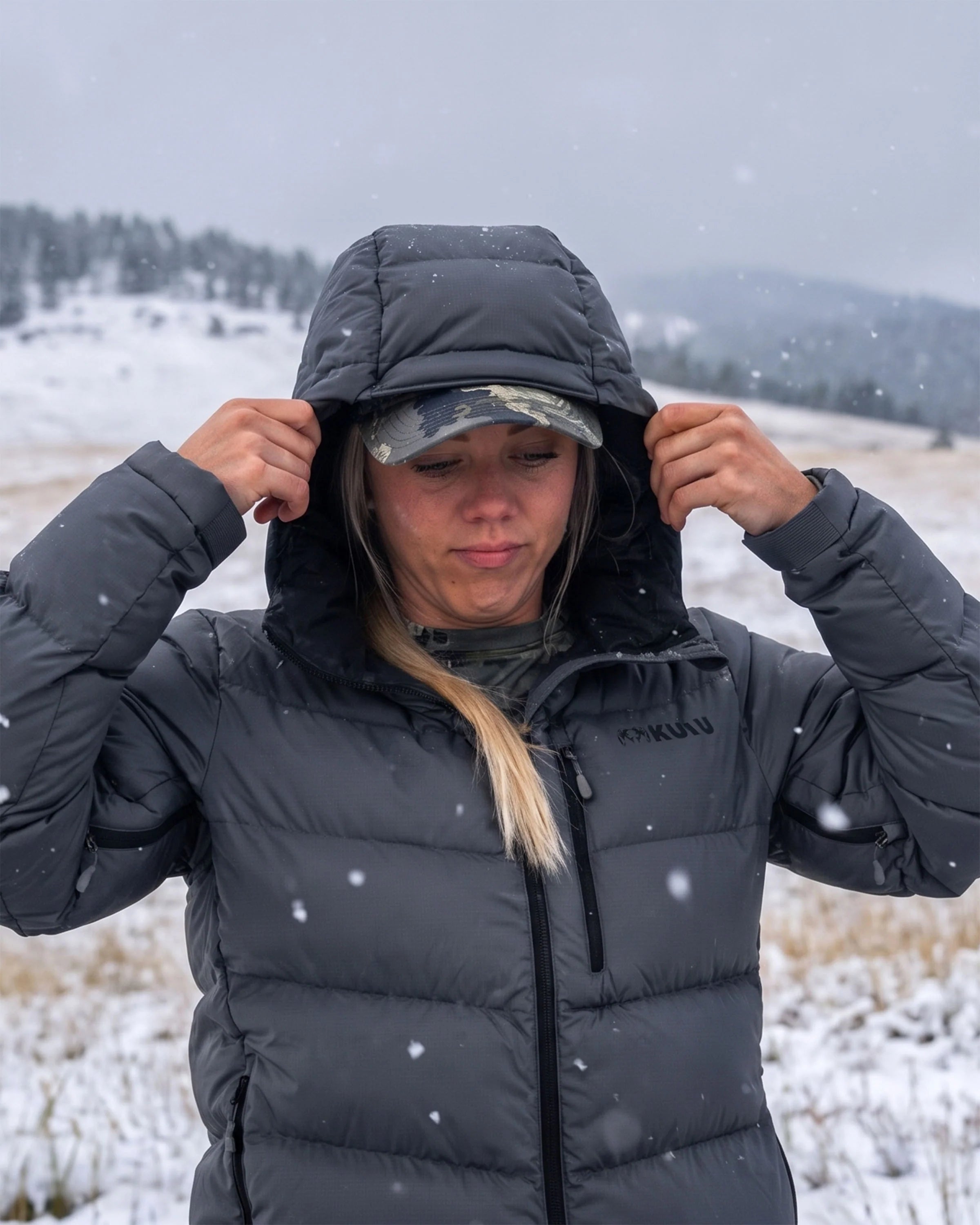 Women's Super Down PRO Hooded Jacket | Verde