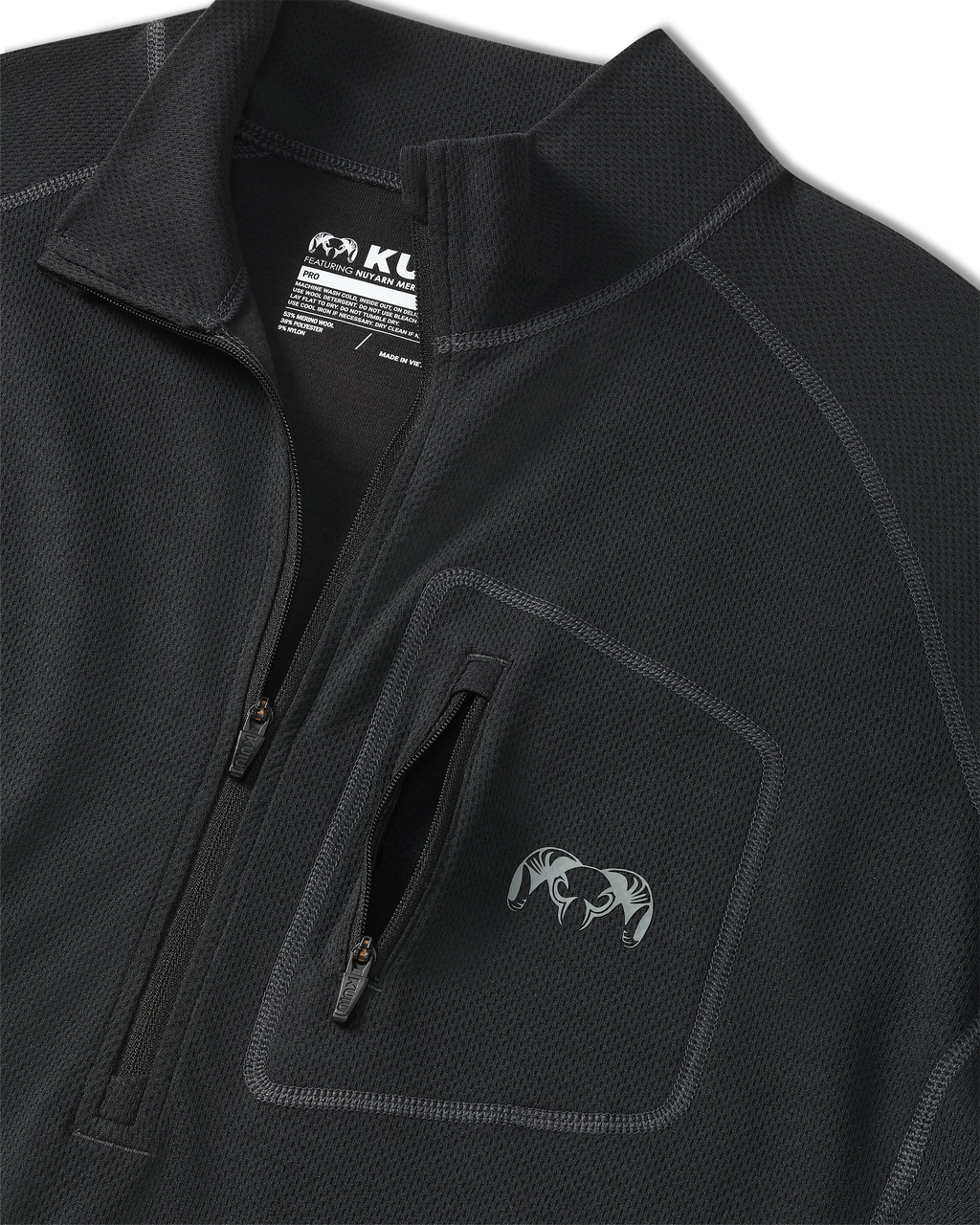 PRO Merino 200 Zip-T | Black