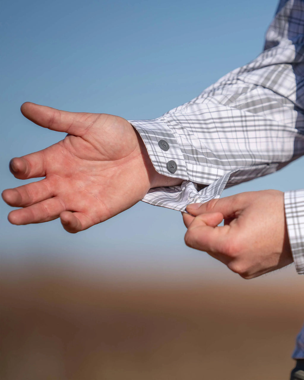 Borrego LS Shirt | Granite Plaid