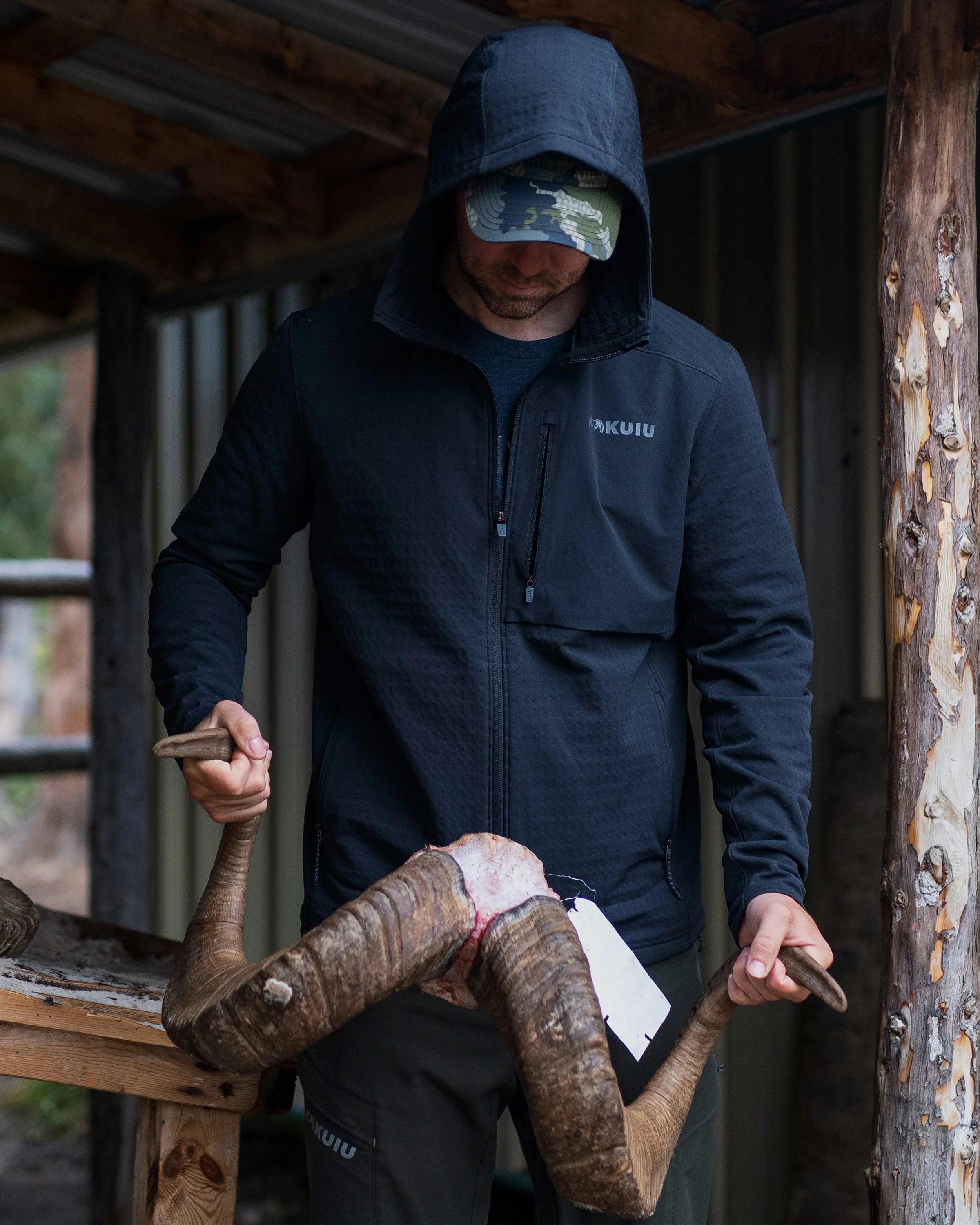 Blockfield Fleece Hoodie | Dark Sage