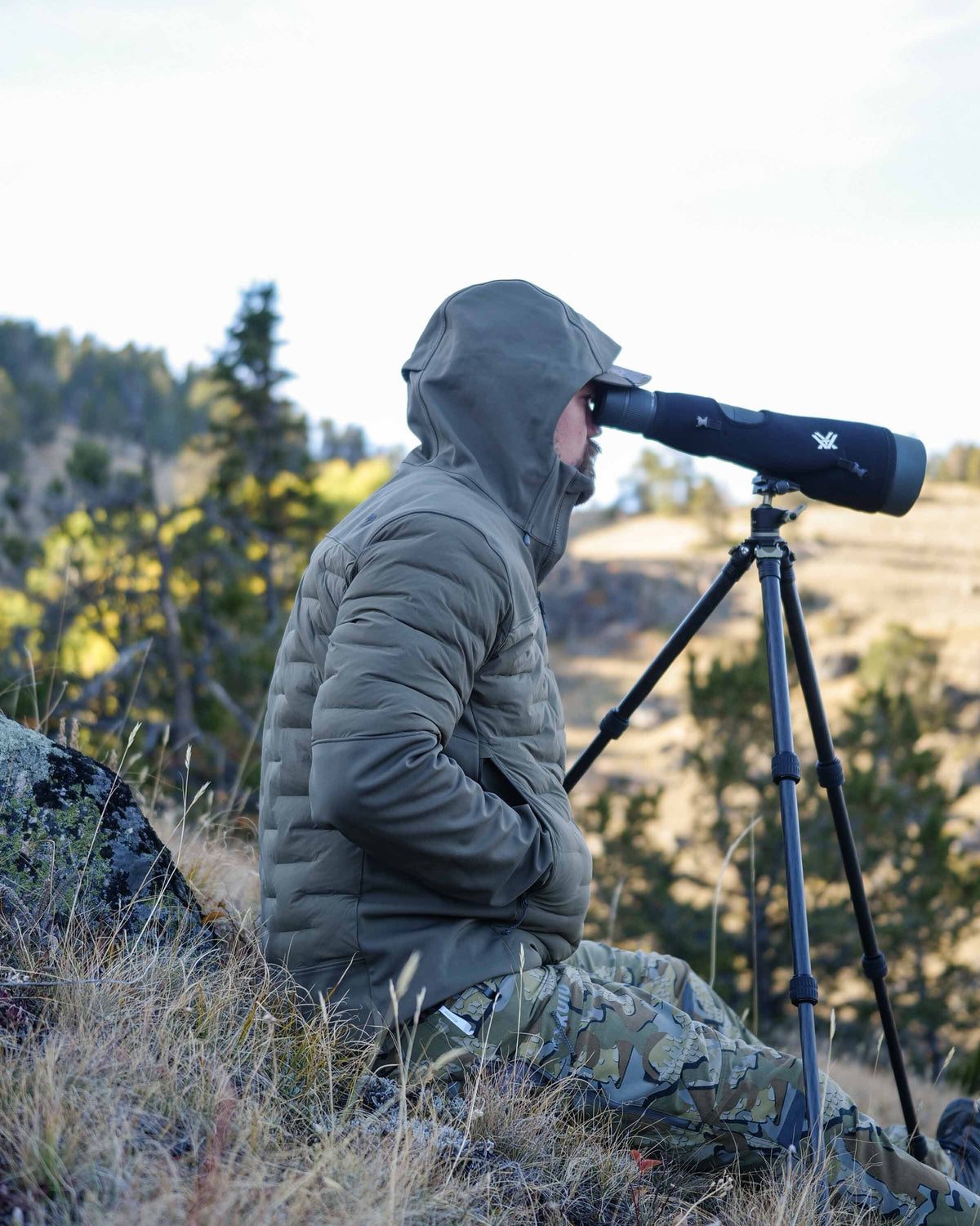 Axis Thermal Hybrid Hooded Jacket | Ash