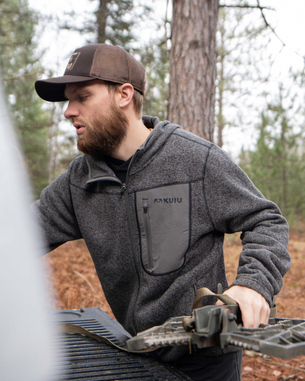 Base Camp Hooded Sweater | Heather Black