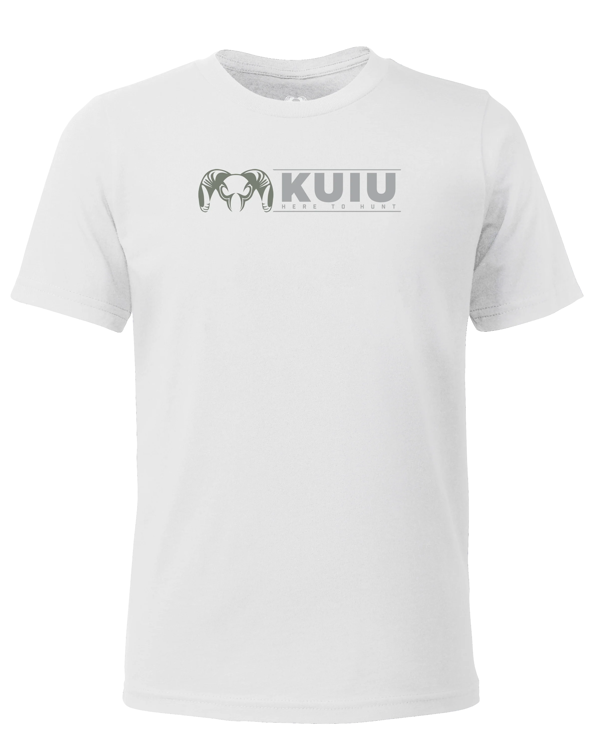 Youth Here to Hunt Logo T-Shirt | White