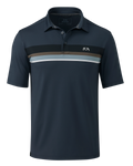 KUIU Performance Polo Stripe | Steel Blue Chest Stripe