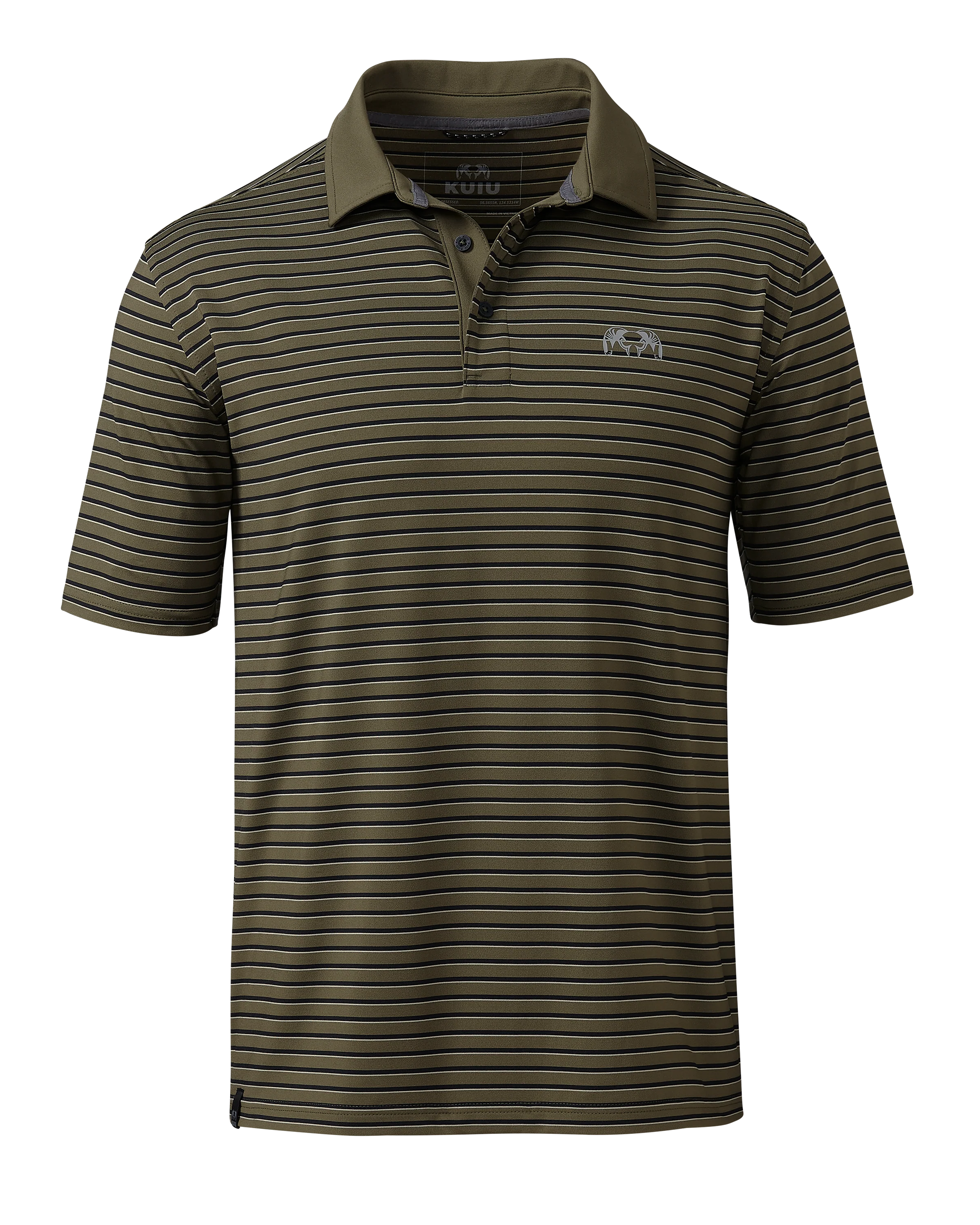 KUIU Performance Polo Stripe | Evergreen Stripe