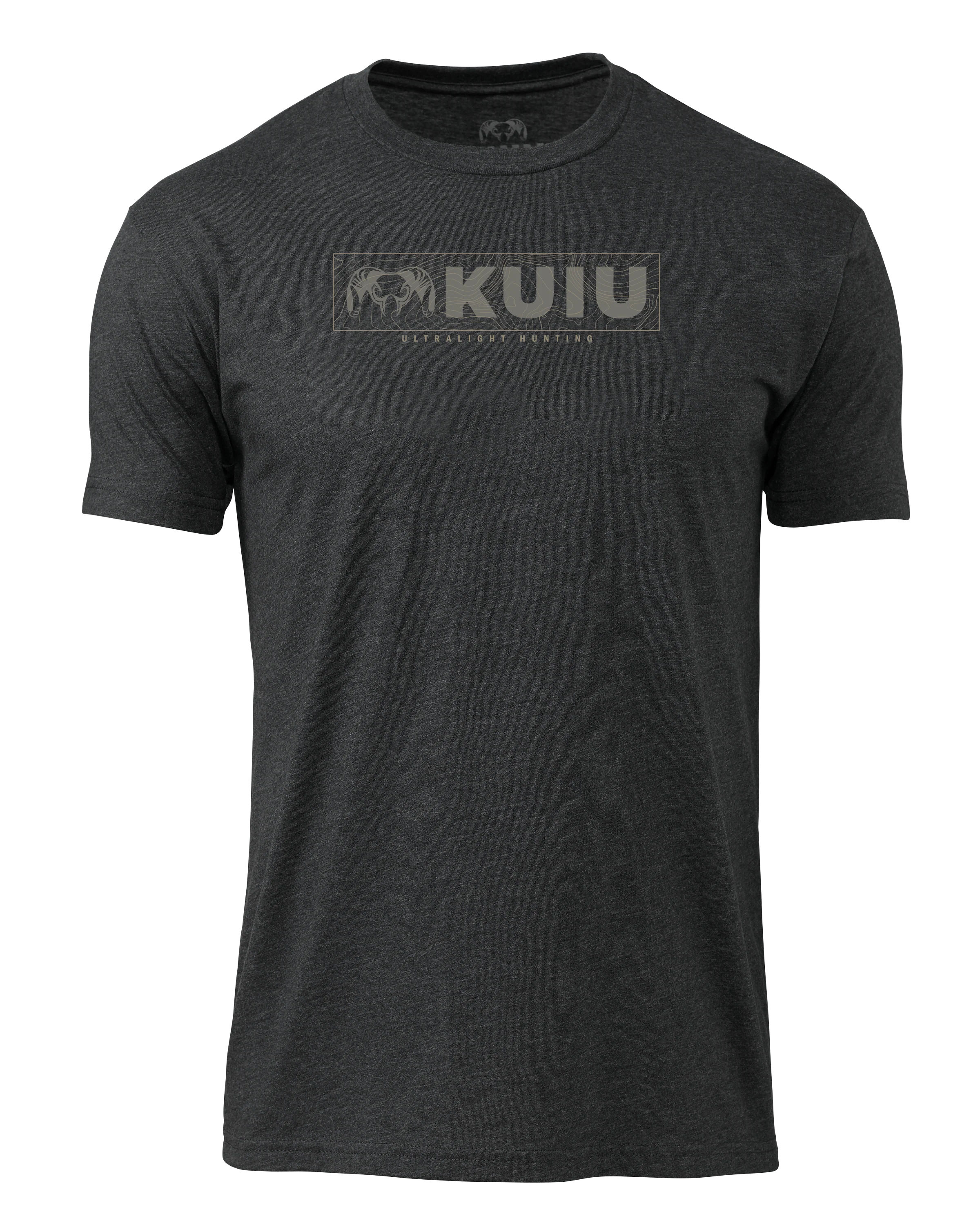 KUIU Topo Block Logo T-Shirt | Charcoal
