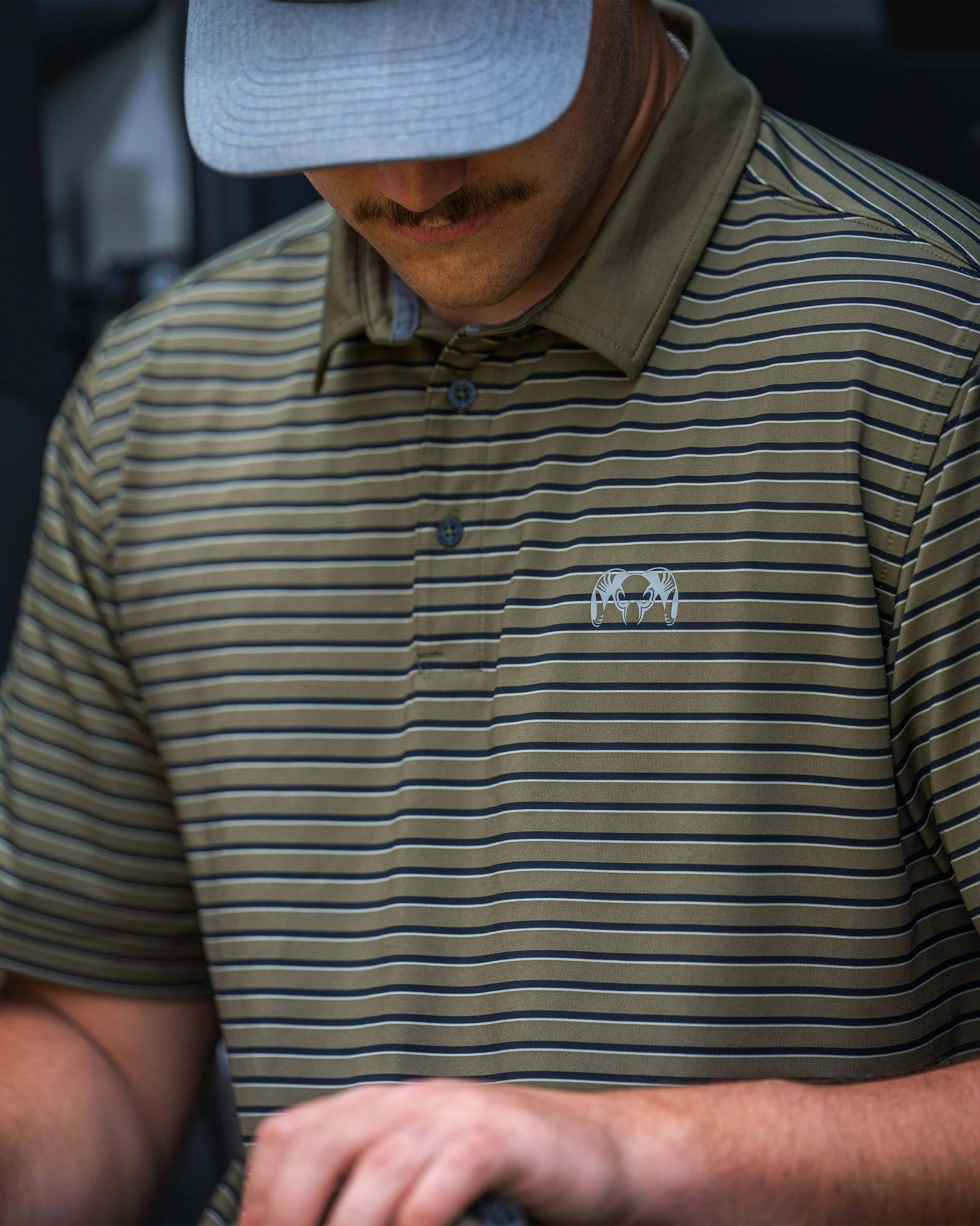 KUIU Performance Polo Stripe | Evergreen Stripe