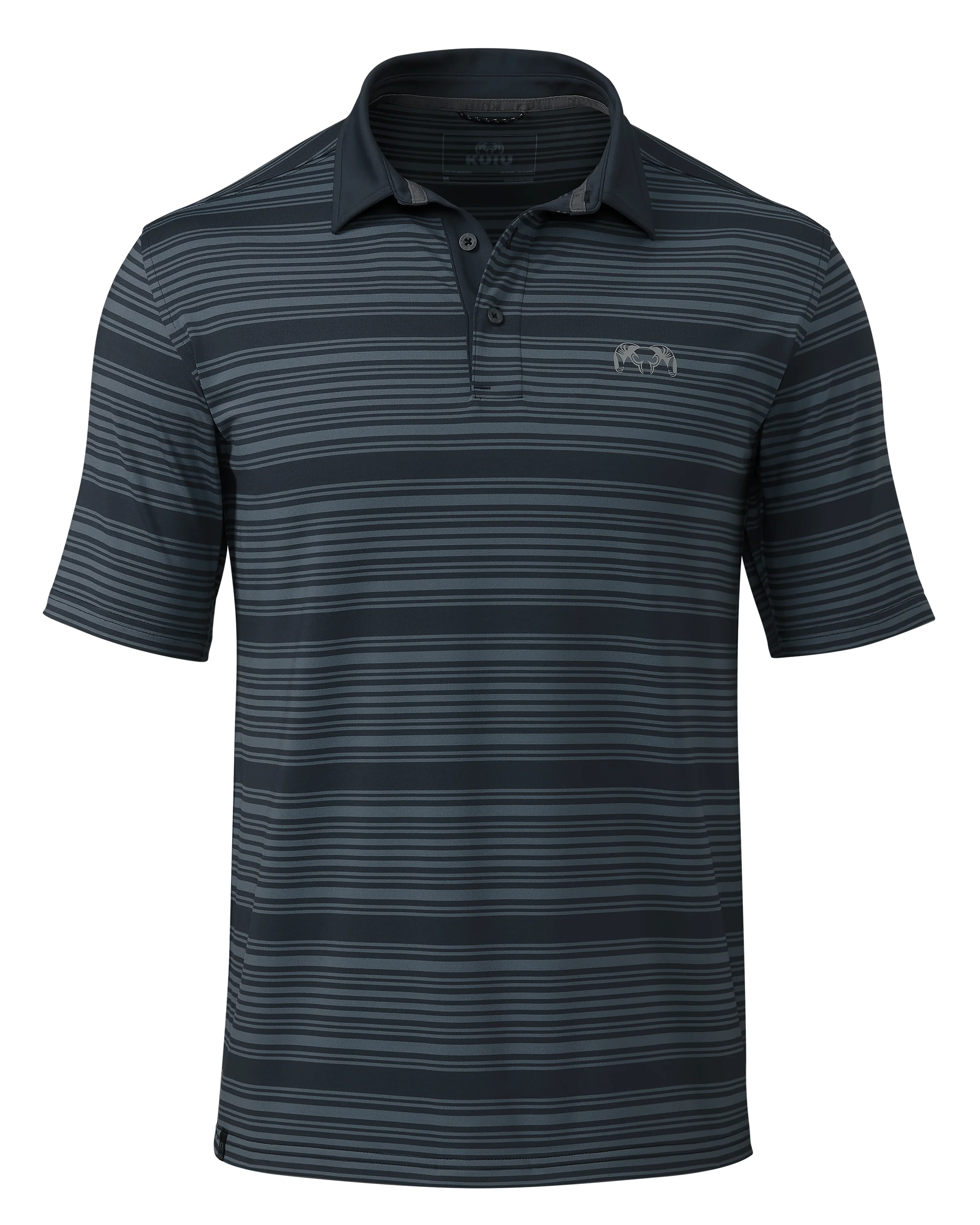 KUIU Performance Polo Stripe | Steel Blue Stripe