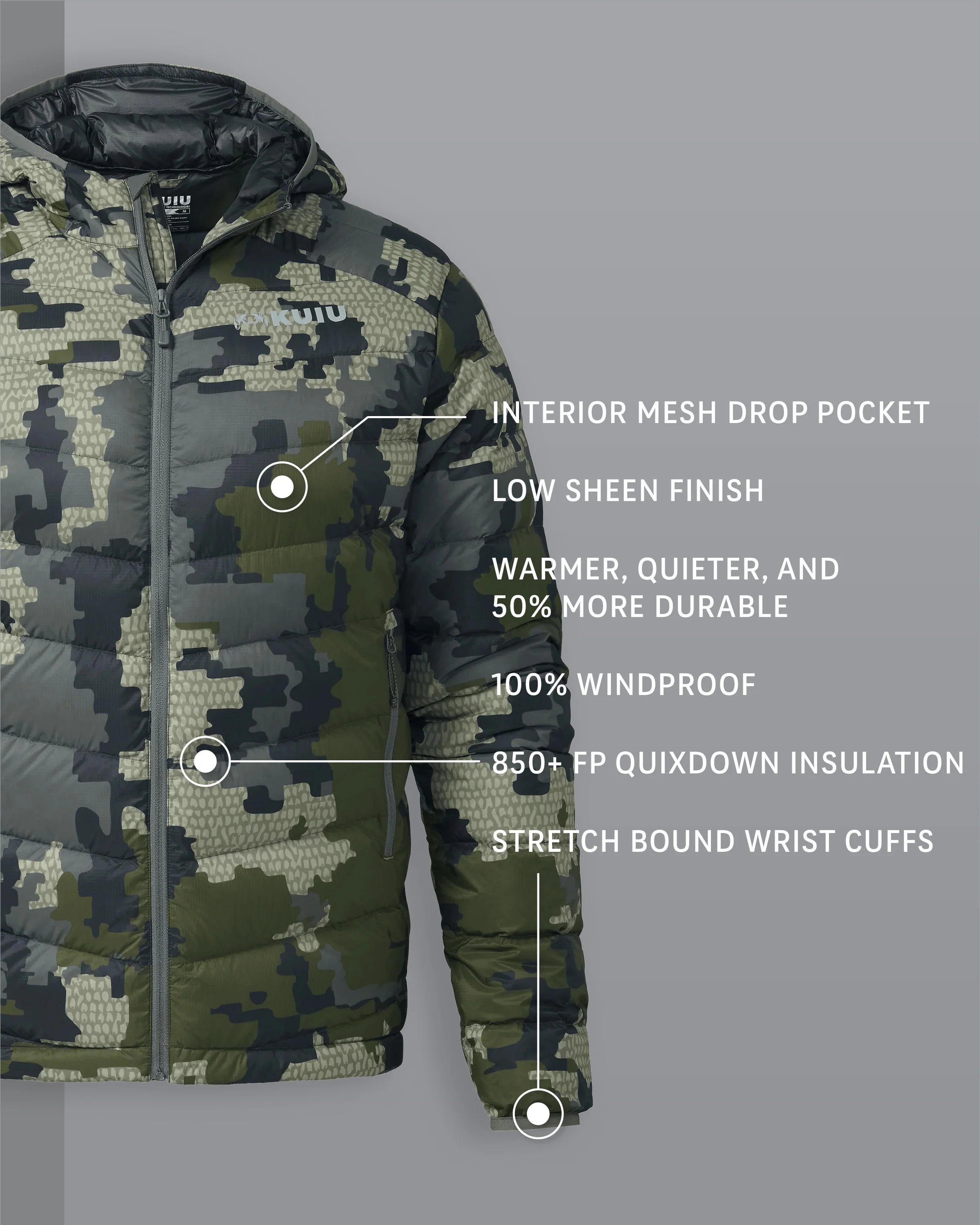 Super Down LT Hooded Jacket | Verde