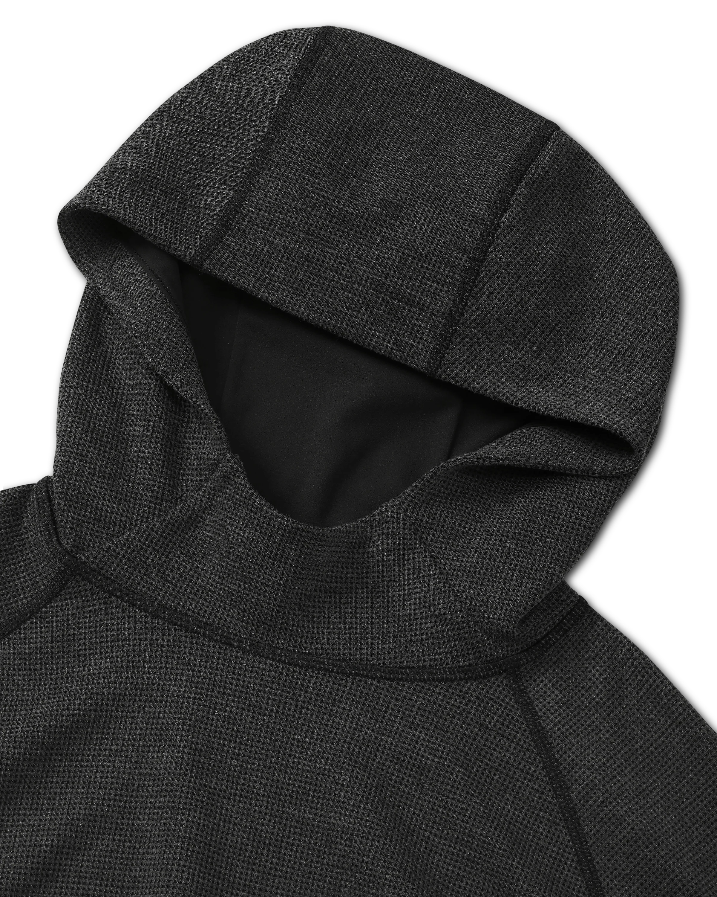 Canyon Waffle Hoodie | Black Heather