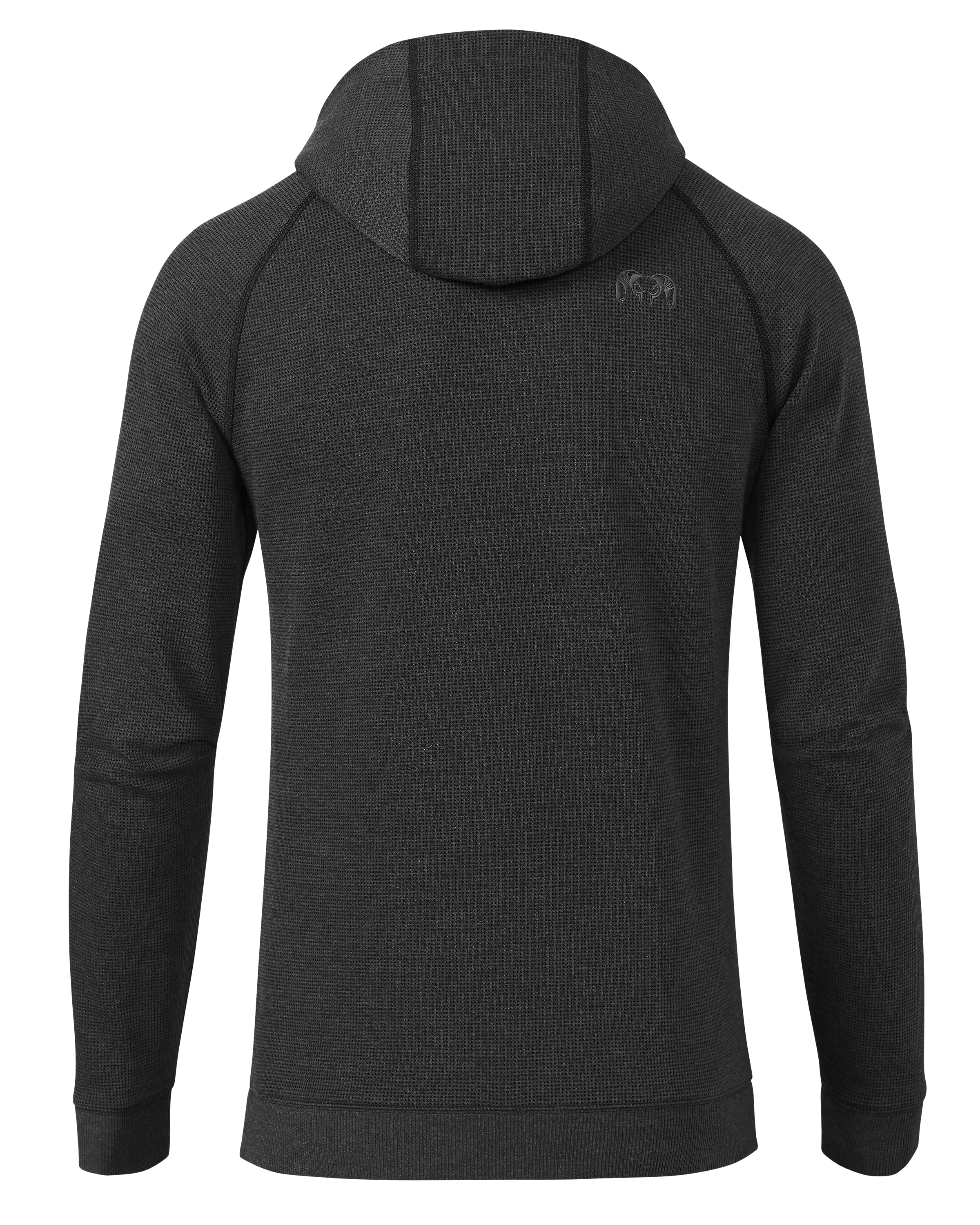 Canyon Waffle Hoodie | Black Heather