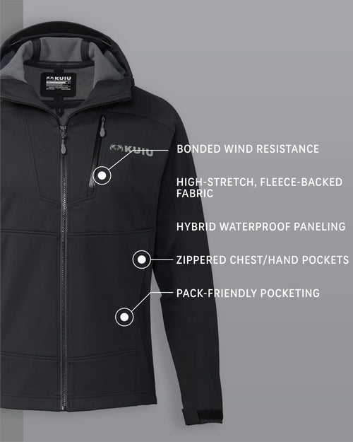 Axis Hybrid Hooded Jacket | Carbon