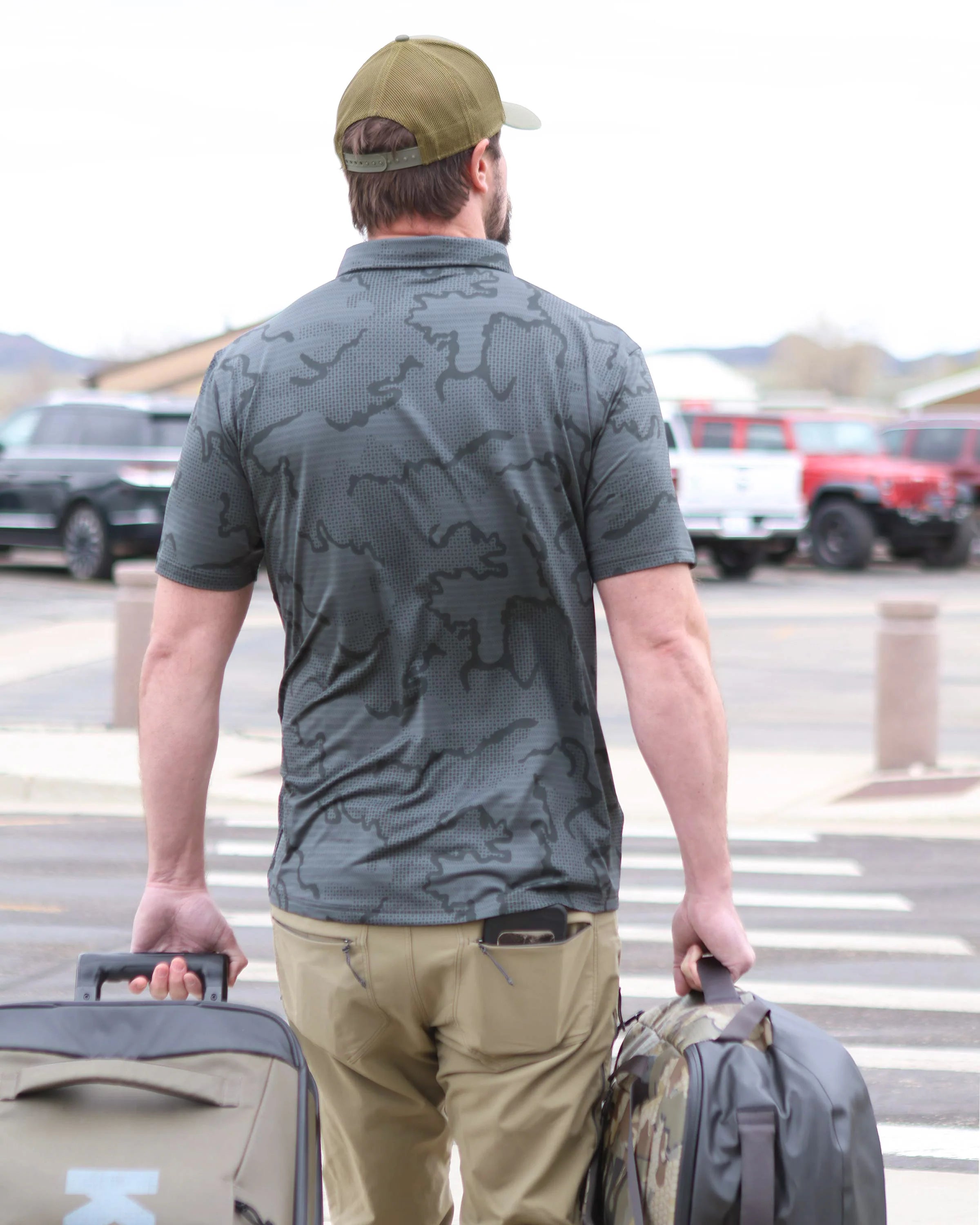 KUIU Performance Polo | Heather Steel Blue