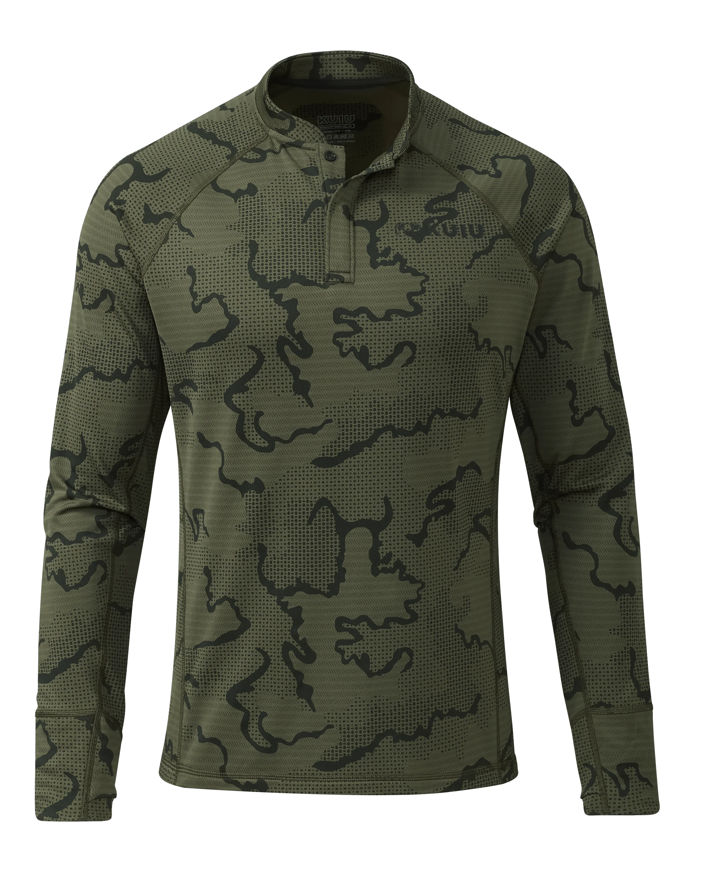 Ridgepoint Fleece Henley | Olive Tonal