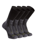 StrongWool Hybrid Crew Sock 4-Pair Pack | Grey Green