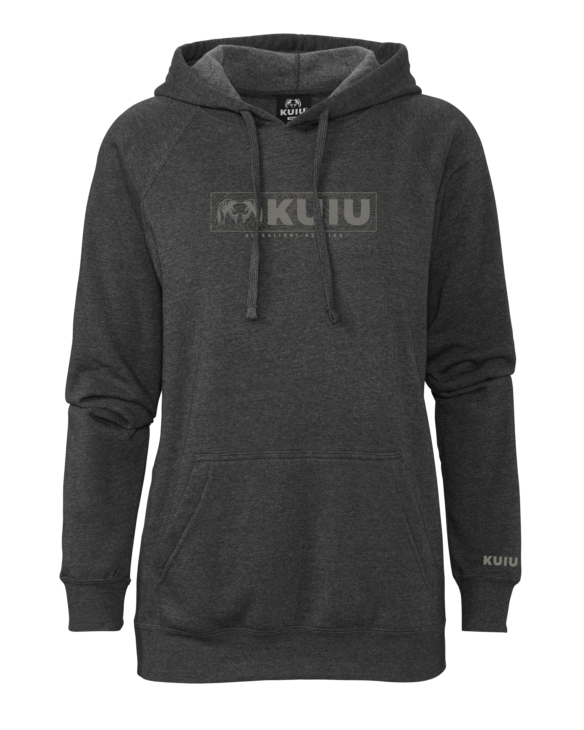 Women's Topo Block Logo Hoodie | Charcoal