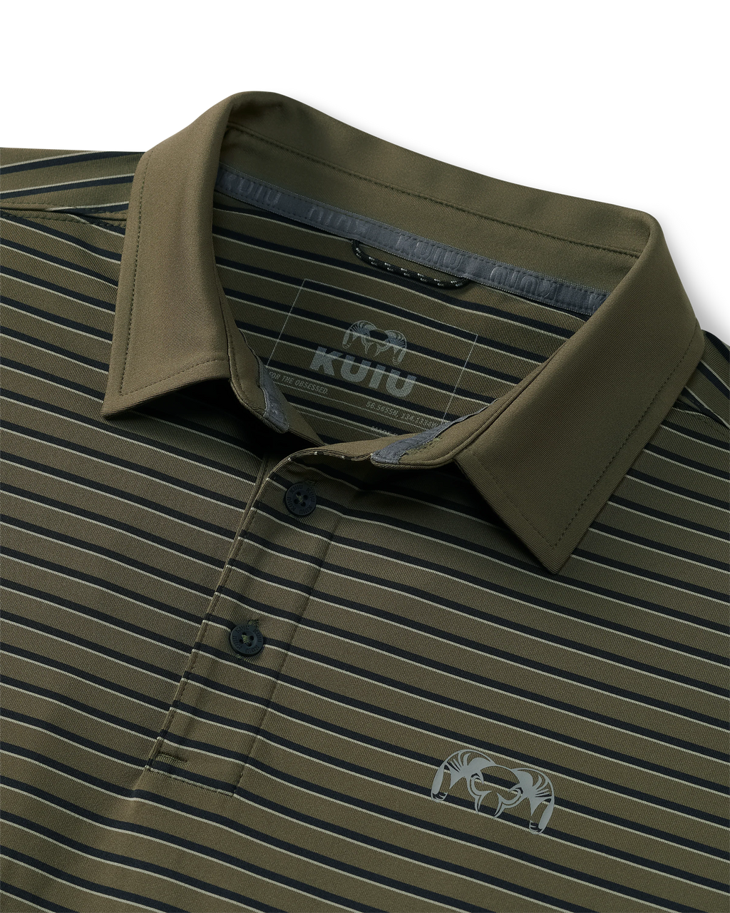 KUIU Performance Polo Stripe | Evergreen Stripe