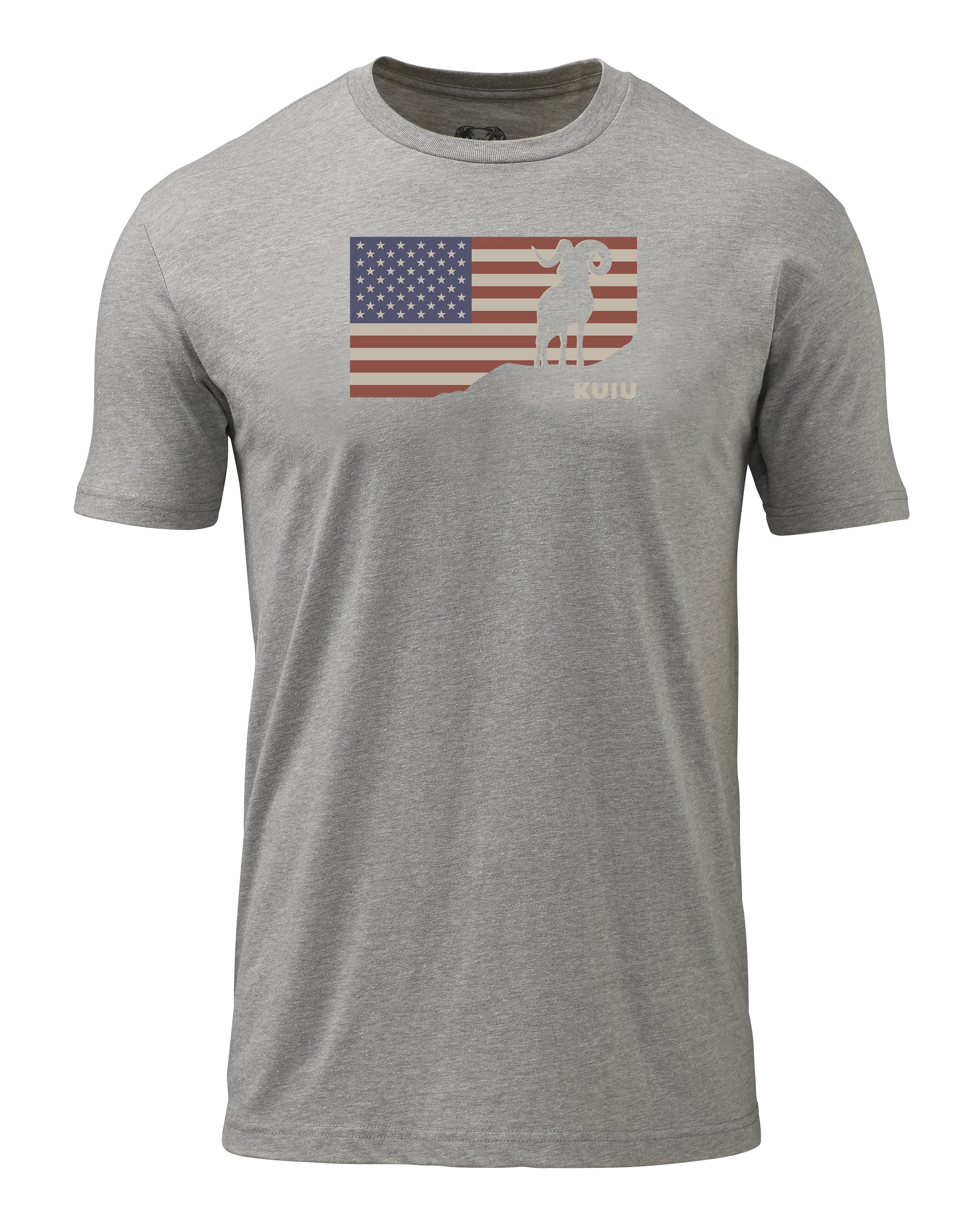 KUIU Ram Flag T-Shirt | Heather Grey