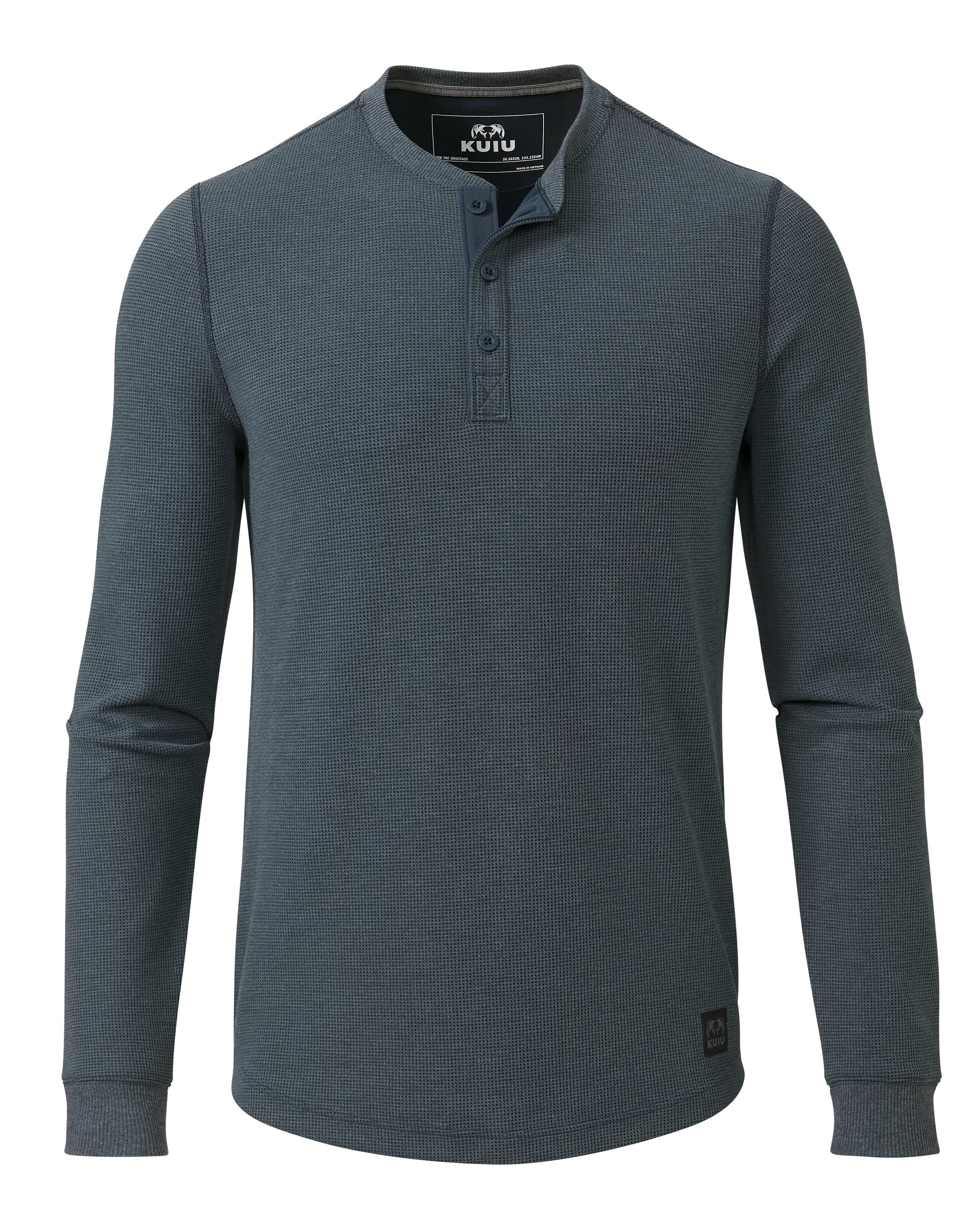 Canyon Waffle Henley | Steel Blue Heather
