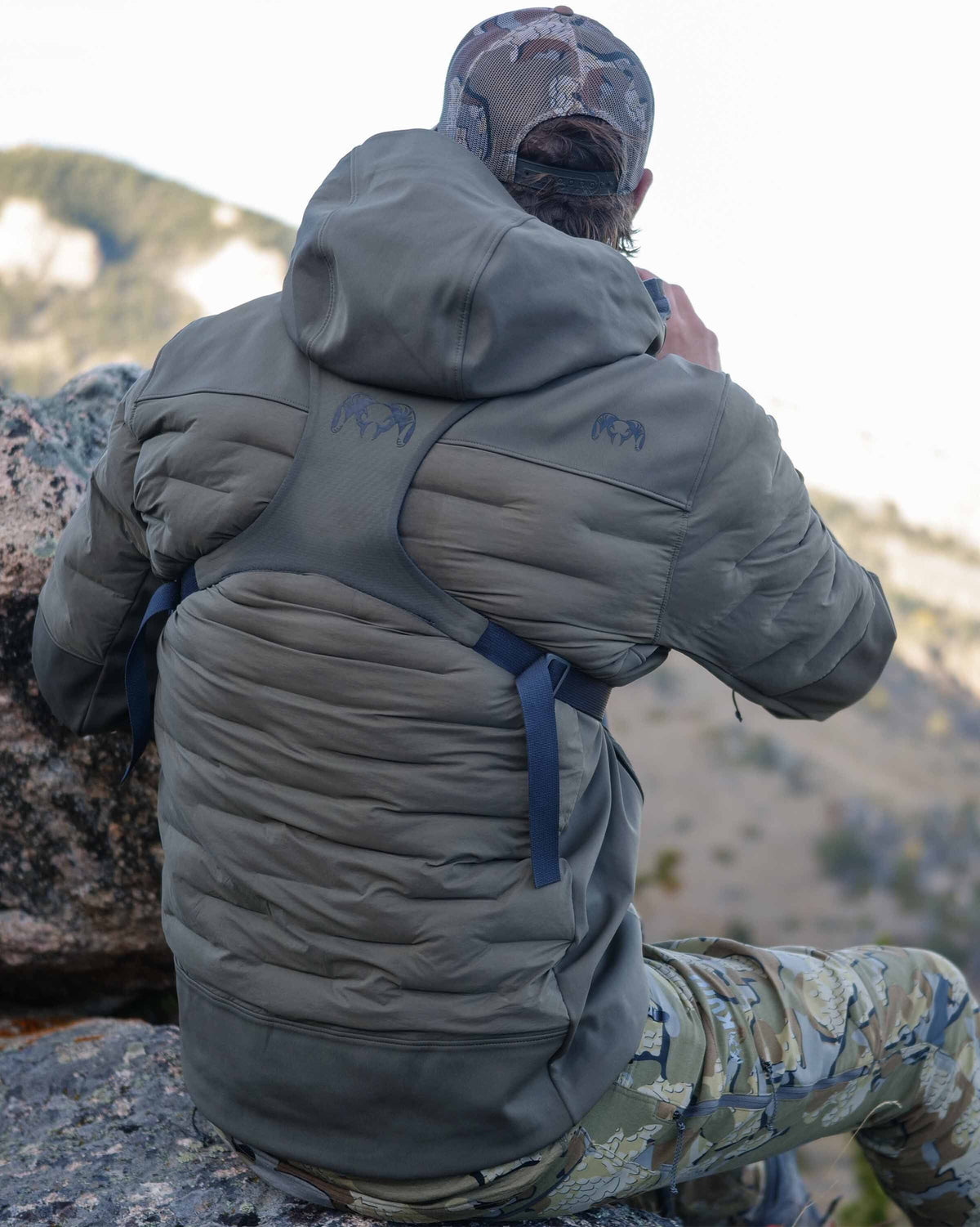 Axis Thermal Hybrid Hooded Jacket | Gunmetal